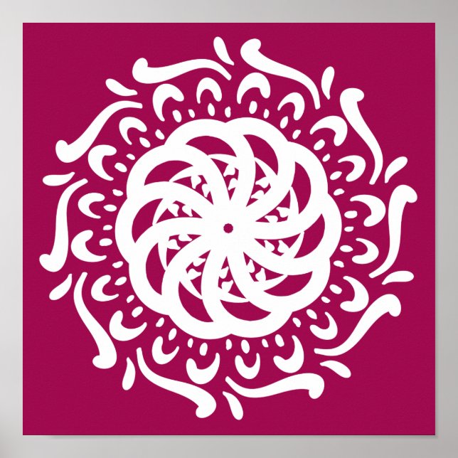 Wein Mandala Poster (Vorne)