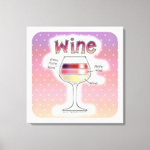 WEIN, MEHR WEIN, NOCH MEHR WEIN LEINWANDDRUCK
