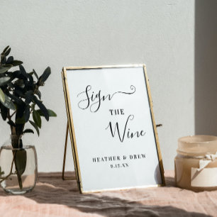 Wein-Meilenstein-Gästebuch Hochzeit Braut Poster