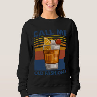 Wein nennt mich altmodische Grafik Sweatshirt