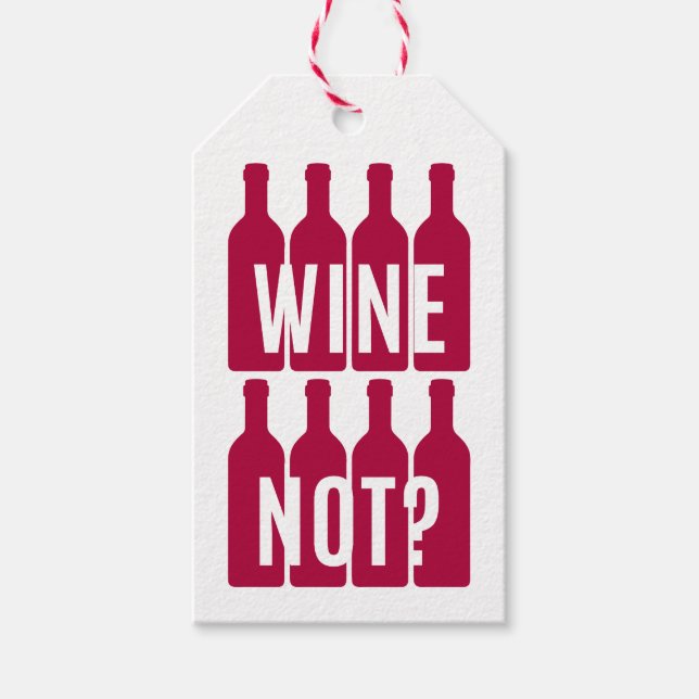 Wein nicht geschenkanhänger (Vorderseite)