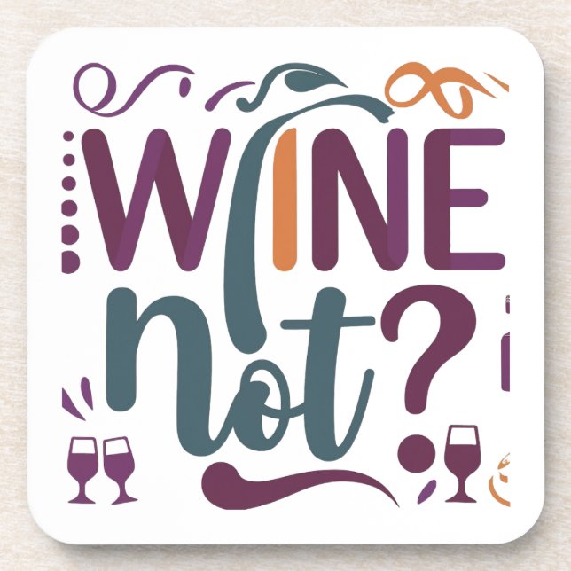 Wein nicht getränkeuntersetzer (Vorderseite)