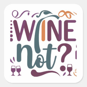 Wein nicht quadratischer aufkleber