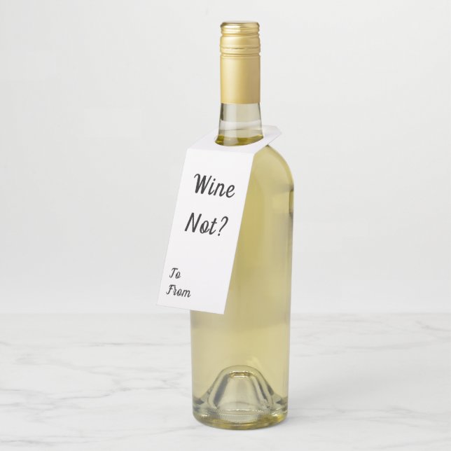 Wein nicht? Schöner Kostenvoranschlag Flaschenanhänger (Angewinkelt)
