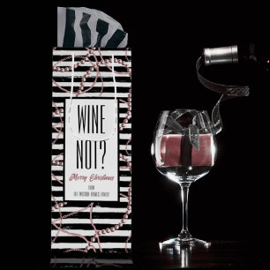 Wein Nicht Vintag Streifen mit Perlen und Ketten Geschenktüte Für Weinflaschen