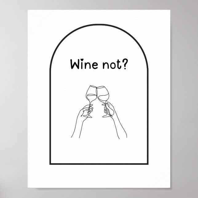 Wein nicht? Weinposter Poster (Vorne)