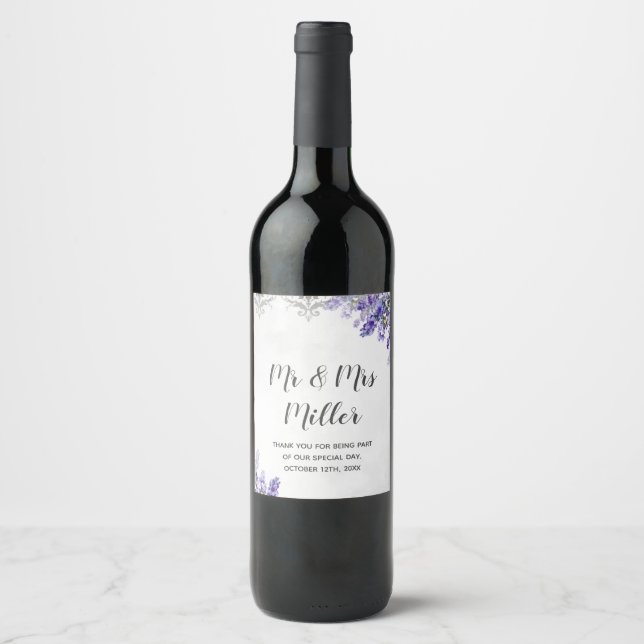 Wein oder Schaumwein Weinflaschenkennzeichnung Lav Weinetikett (Vorderseite)