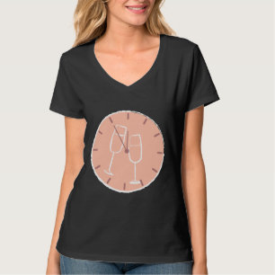 Wein oder Uhrenweißglas ohne Text T-Shirt