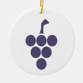 Wein oder Wein für Trauben und Weintrauben Keramik Ornament