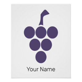 Wein oder Wein für Trauben und Weintrauben Poster