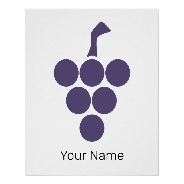 Wein oder Wein für Trauben und Weintrauben Poster (Vorderseite)