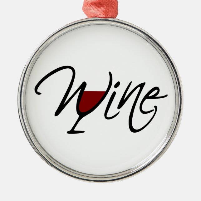 WEIN ORNAMENT AUS METALL (Vorne)
