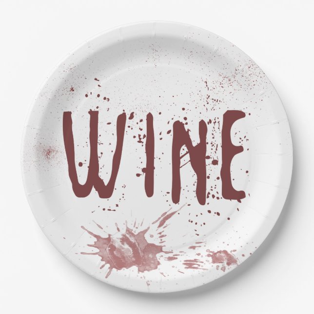 Wein Pappteller (Vorderseite)