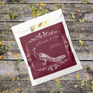 Wein Pfau Blühend Gastgeschenk Hochzeit Beutel Geschenktütchen