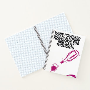 Wein‑Powered Ideen – Lustiges Notizbuch für Brilla