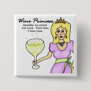 Wein-Prinzessin Button