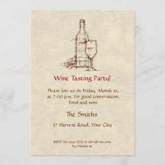 Wein-Probieren-Party Einladung