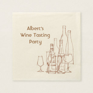 Wein-Probieren-Party Serviette