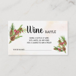 Wein Raffle Ticket Weihnachten Brautparty