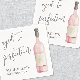 Wein Rosa Gereift Zur Perfektion Geburtstag Serviette