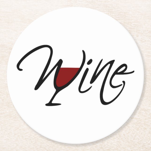 WEIN RUNDER PAPPUNTERSETZER (Vorderseite)