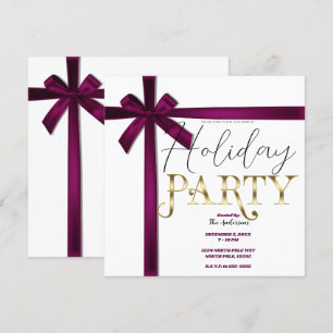 Wein Satin Band Schleife Weihnachten Feier Party Einladung