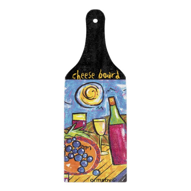 Wein-Schneidebrett Schneidebrett (Vorderseite)