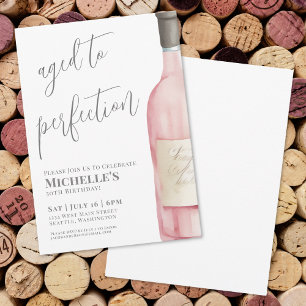 Wein Simple 50. Geburtstagsfeier Einladung