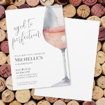 Wein Simple 60. Geburtstagsparty Einladung<br><div class="desc">Wein Einfach rosa und weiß 60. Geburtstag Party Einladung. Feiern Sie 60 Jahre des Lebens mit dieser klassischen und eleganten Einladung mit einem großen Aquarell-Rosa und Grauweinglas auf der rechten Seite und geben Sie ihm eine moderne Drehung. Die Spitze der Einladung lautet "Aged to Perfection" in Skripttypografie, gepaart mit einem...</div>