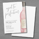 Wein Simple 60. Geburtstagsparty Einladung<br><div class="desc">Raffinierter Wein Einfache 60. Geburtstagsfeier Einladung. Mark 60 Jahre mit dieser zeitlosen und eleganten Einladung, mit einer großen Aquarellpinke und einer grauen Weinflasche auf der rechten Seite für eine zeitgenössische Touch. "Aged to Perfection" wird elegant oben in der Skripttypografie angezeigt, mit einem klassischen Serif-Schriftart für den restlichen Text. Das schlichte,...</div>