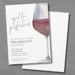 Wein Simple 60. Geburtstagsparty Einladung<br><div class="desc">Eleganter Roter Wein Simple 60. Geburtstagsparty Einladung. Feiern Sie 60 Jahre des Lebens mit dieser klassischen und eleganten Einladung mit einem großen, in Aquarellen rot und grau gehaltenen Weinglas auf der rechten Seite, was ihm eine moderne Drehung verleiht. Die Spitze der Einladung lautet "Aged to Perfection" in Skripttypografie, gepaart mit...</div>