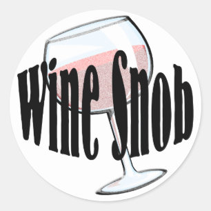 Wein-Snob Runder Aufkleber