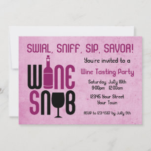 Wein Snob Weinverkostungs-Einladung Einladung