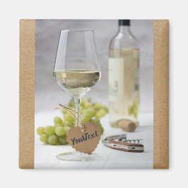 Wein Sommelier Wein Lover Flasche Traubendesign Magnet