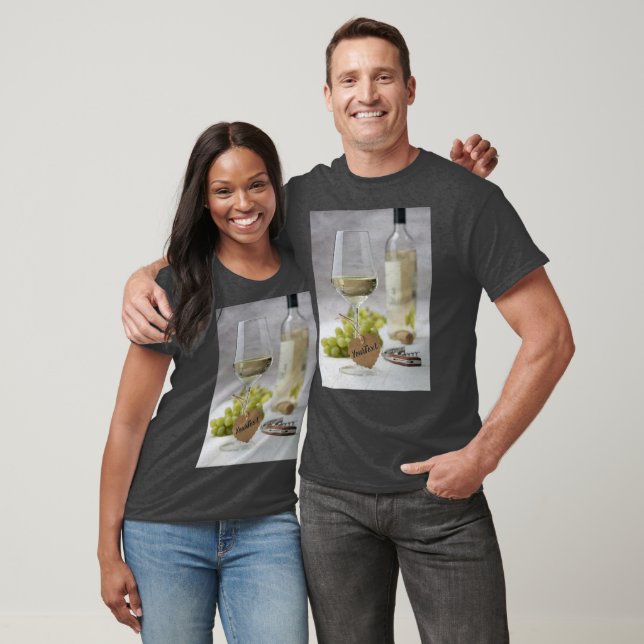 Wein Sommelier Wein Lover Flasche Traubendesign T-Shirt (Unisex)