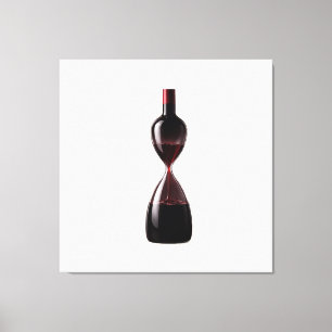 Wein-Stundenglas-Leinwandkunst Leinwanddruck