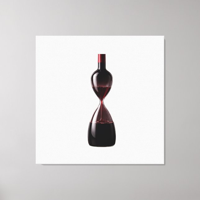 Wein-Stundenglas-Leinwandkunst Leinwanddruck (Vorderseite)
