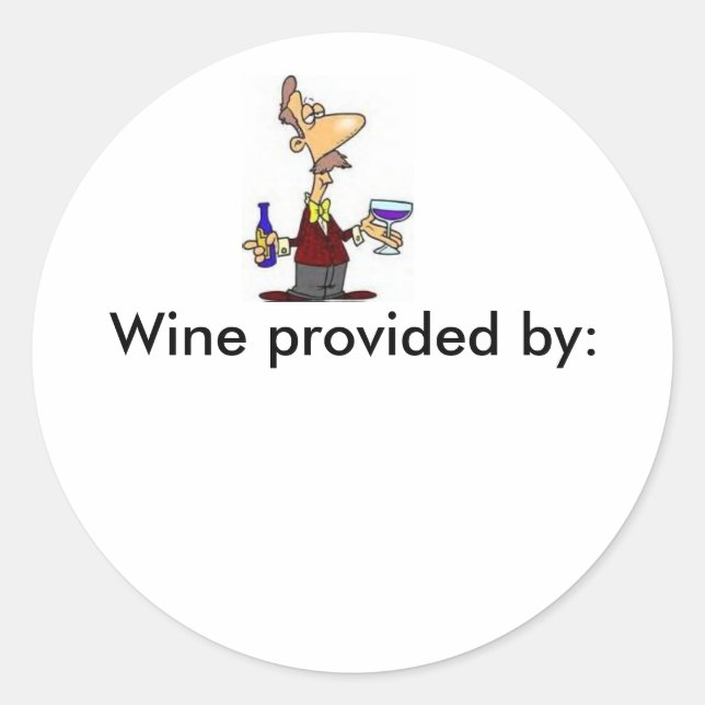 Wein_Taster, Wein, geliefert von: - Maßgeschneider Runder Aufkleber (Vorderseite)