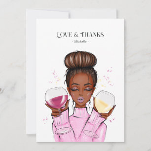 Wein Thema Dankeskarte