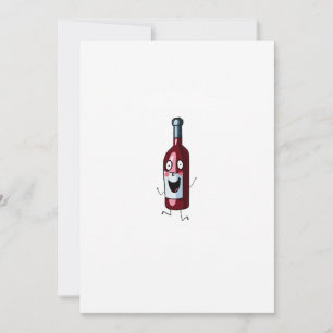 Wein Thema, Rotwein, Flasche Wein Einladung