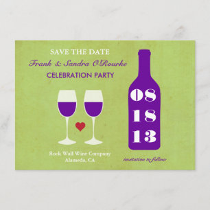 Wein Thema Save-the-Date-Karte Save The Date