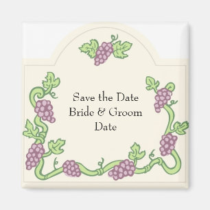 Wein-Themed Save the Date Magneten Magnet