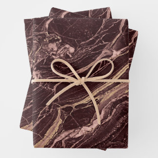 Wein Tönung Marmor Moderne Verfeinerte Ästhetik Geschenkpapier Set