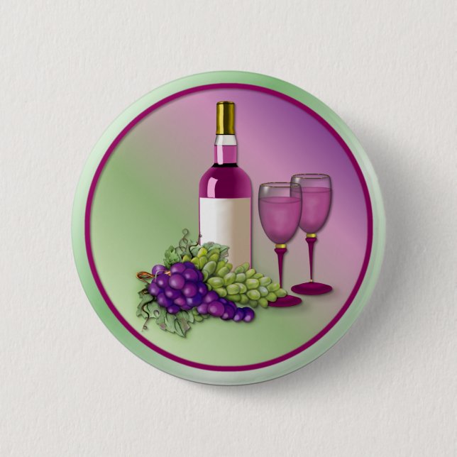 Wein & Trauben Toast Button (Vorderseite)