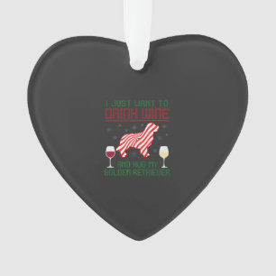 Wein trinken Golden Retriever zu Weihnachten umarm Ornament