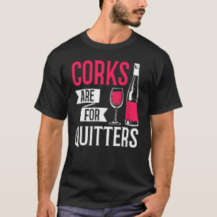 Wein trinkende Weinflaschen Grafische Korken sind T-Shirt