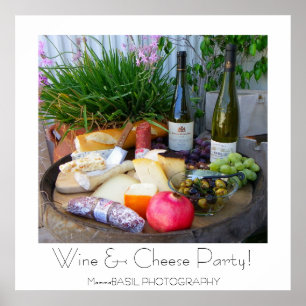Wein-u. Käse-Party-Plakat! Poster