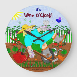 Wein-Uhr im Garten Große Wanduhr