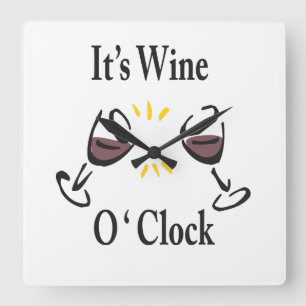 Wein-Uhr Quadratische Wanduhr