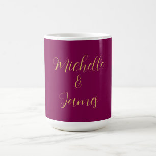 Wein- und Goldfarben Professionell Moderne Trends Kaffeetasse